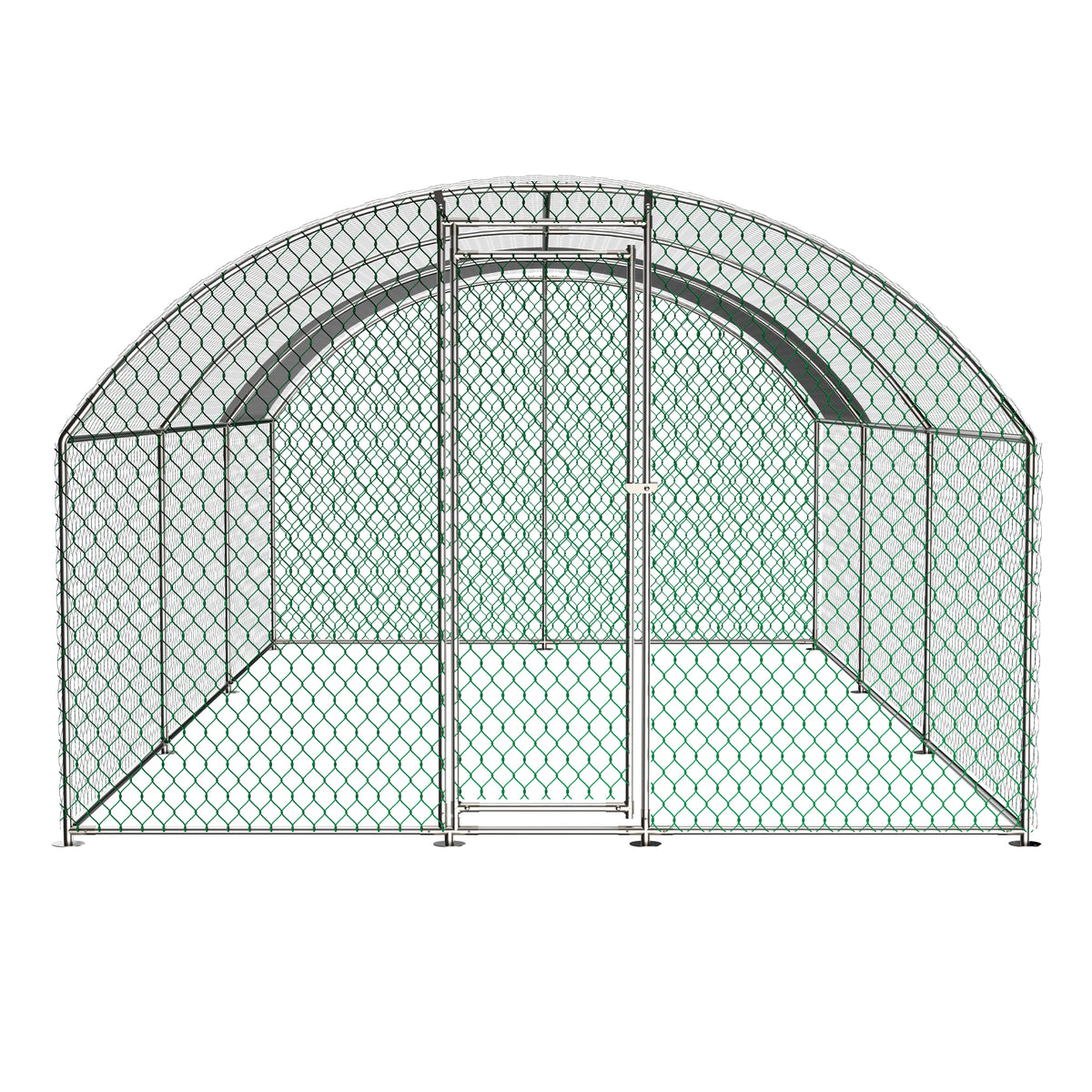 Large dome shaped walk-in fence cage metal chicken coop with waterproof and UV resistant cover, pipe diameter 1 inch