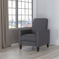Smoke Fabric Push Back Chair for Elegant Home Décor