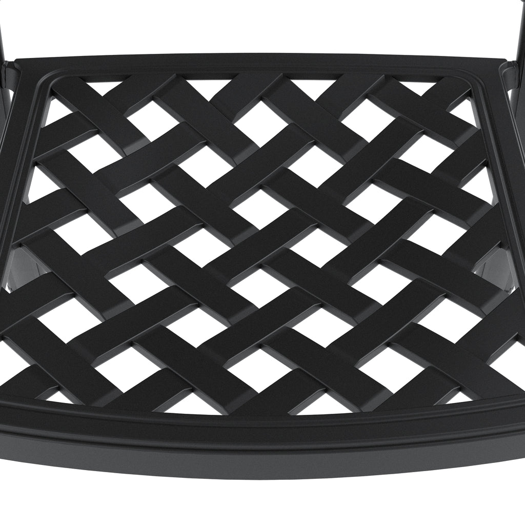 (Cushions In Random Colors)5-Piece Set Of Cast Aluminum Patio Furniture With Cushions