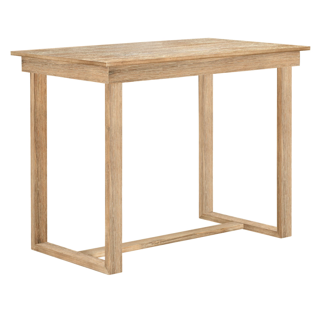 TOPMAX farmhouse countertop height 5-piece dining table set with 1 rectangular dining table and 4 brown dining chairs